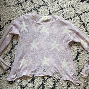 Wild Fox pink star sweater